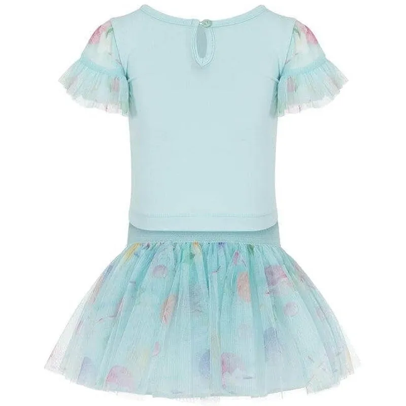 Girls Aqua Ice Cream Skirt Set