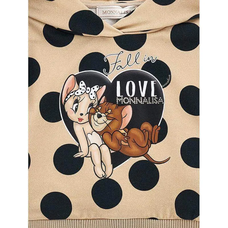 Girls Beige Jerry & Cherie Tulle Hoodie