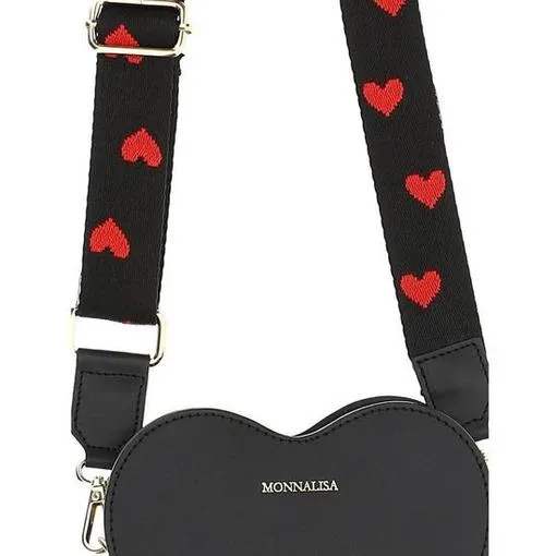 Girls Black & Red Heart Bag