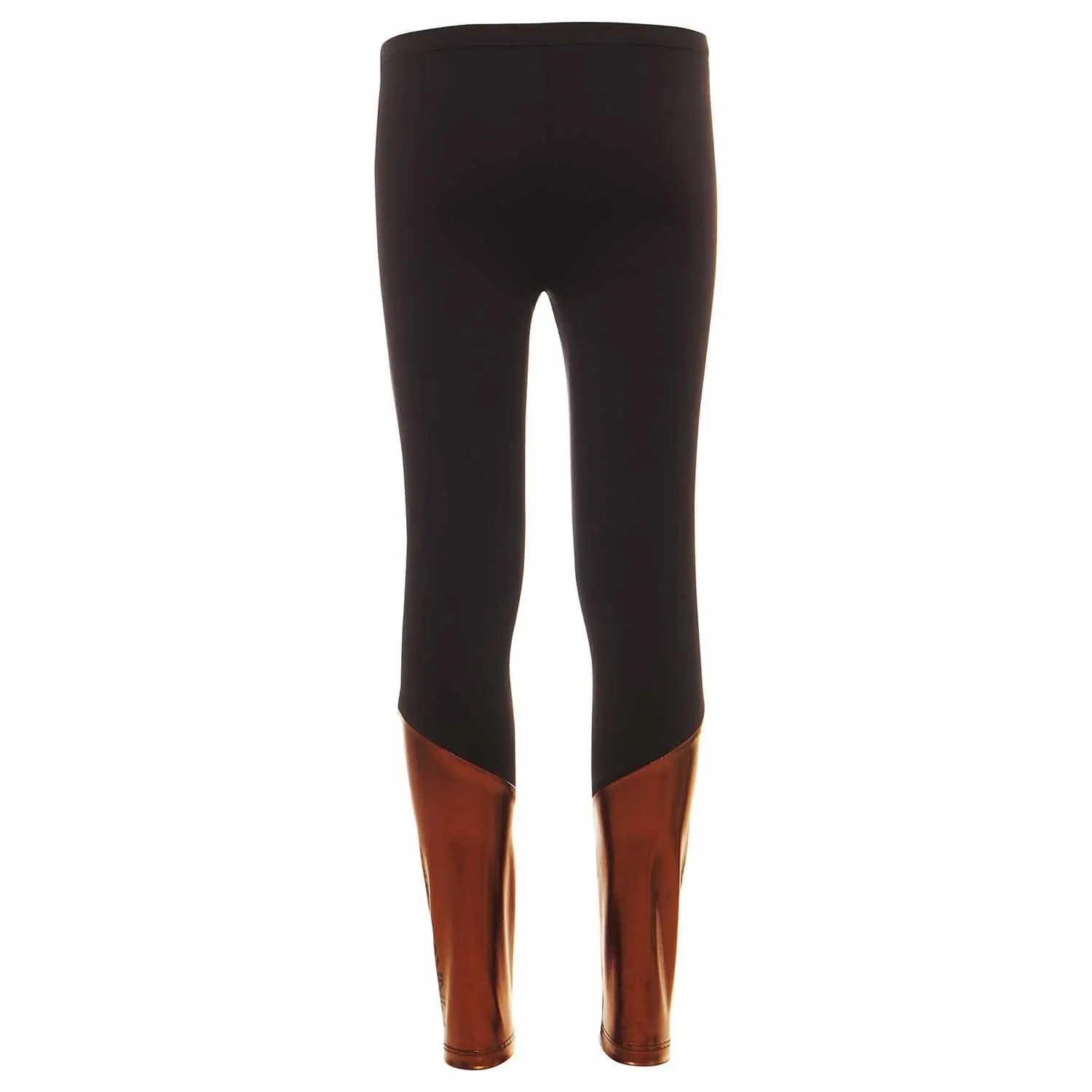 Girls Black Copper Leggings