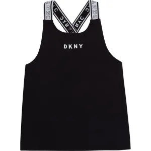 Girls Black Logo Active Top