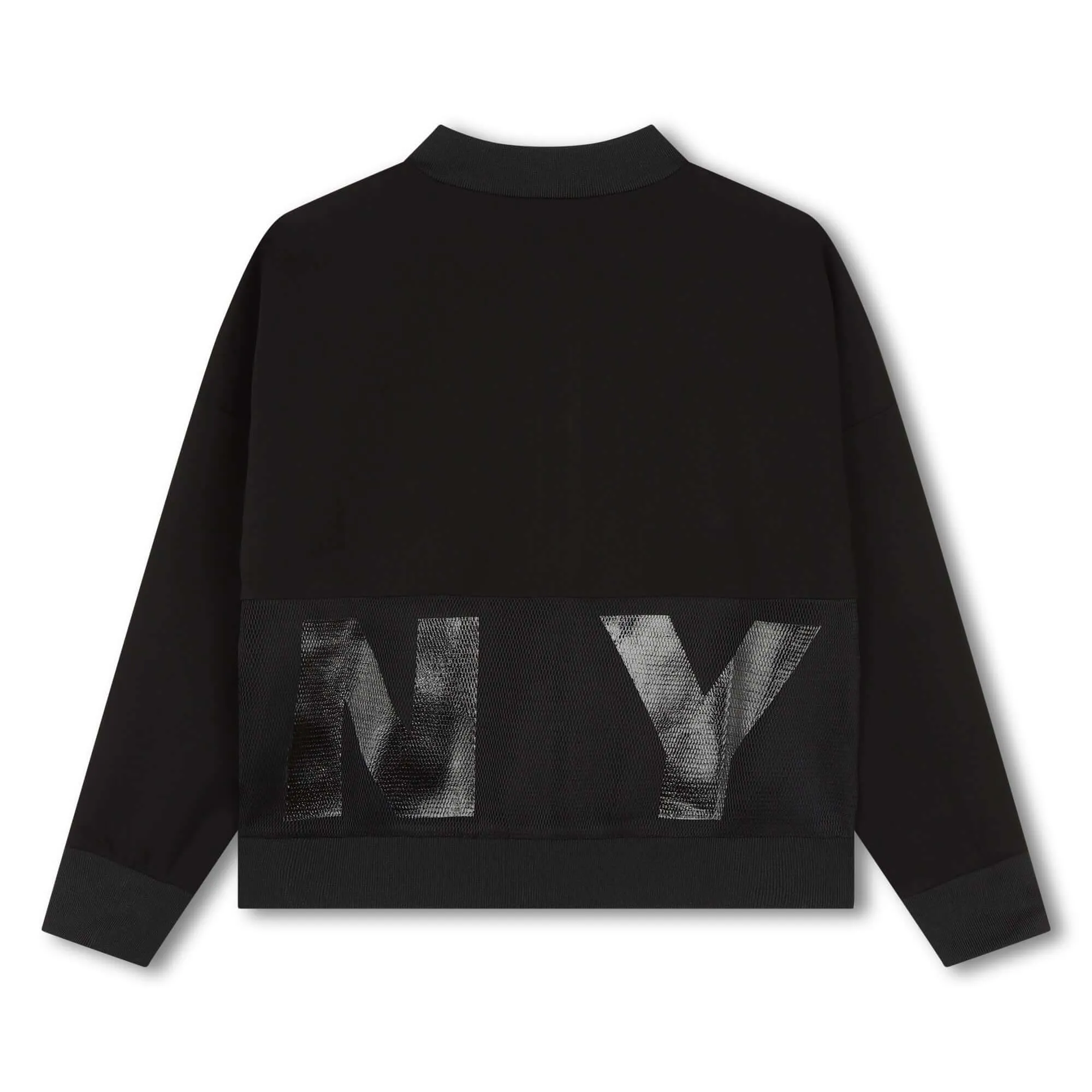 Girls Black Logo Cardigan