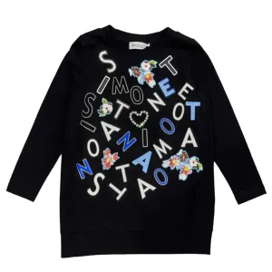 Girls Black Logo Dress