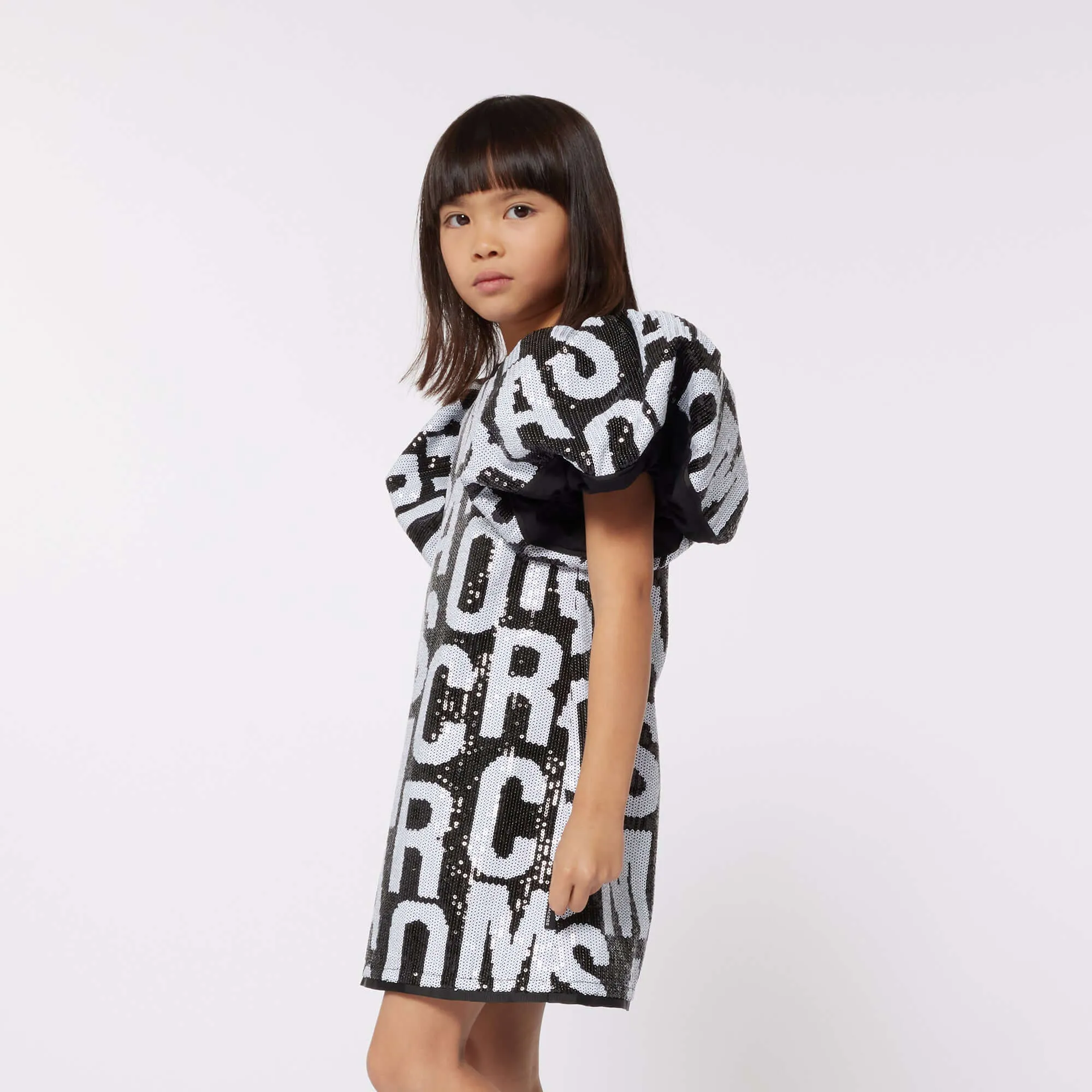 Girls Black Logo Dress
