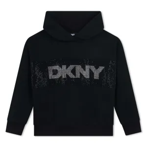 Girls Black Logo Hoodie