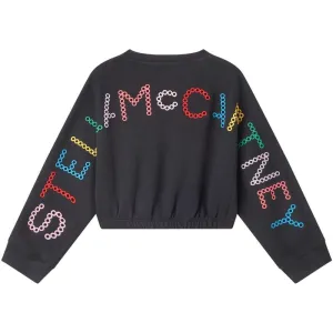 Girls Black Logo Sweatshirt