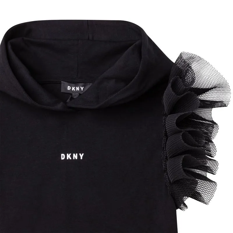 Girls Black Mesh T-Shirt