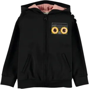 Girls Black Radio neoprene Hoodie