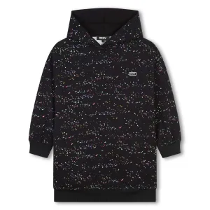 Girls Black Speckle Dress