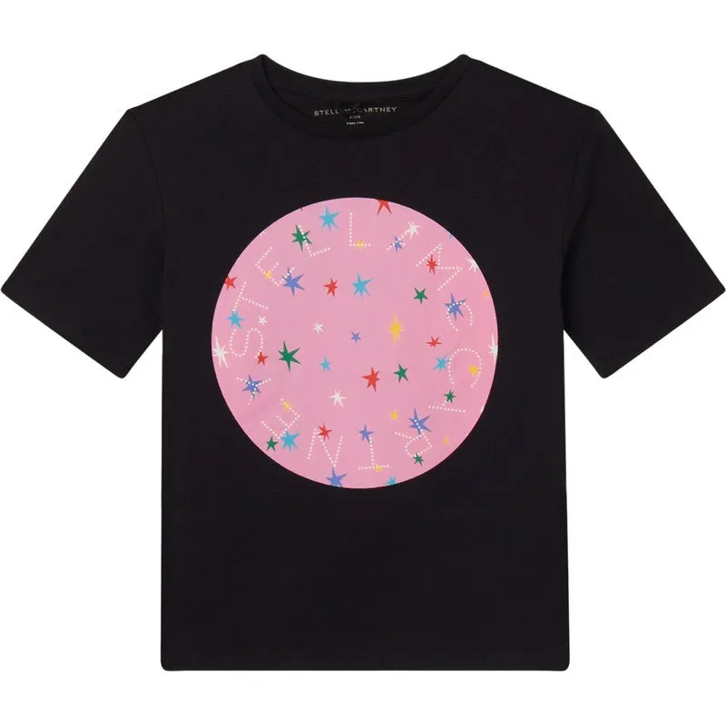 Girls Black Star T-Shirt