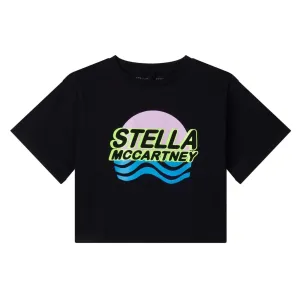 Girls Black Waves T-Shirt
