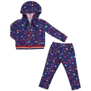 Girls Blue 3 Piece Tracksuit
