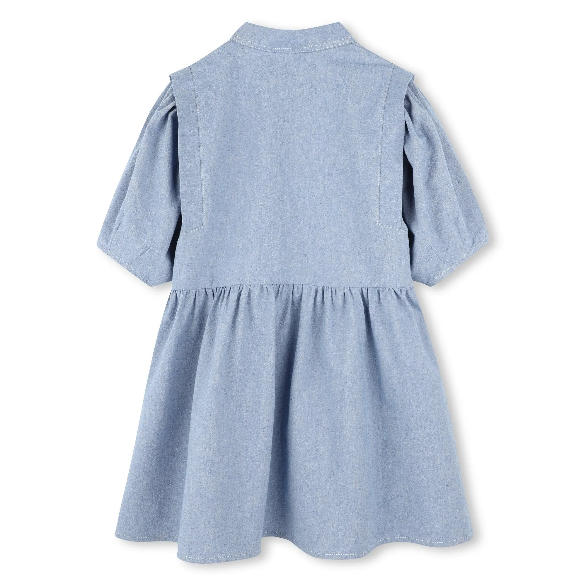 Girls Blue Chambray Dress