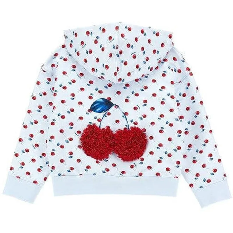 Girls Blue Cherry Zip Up