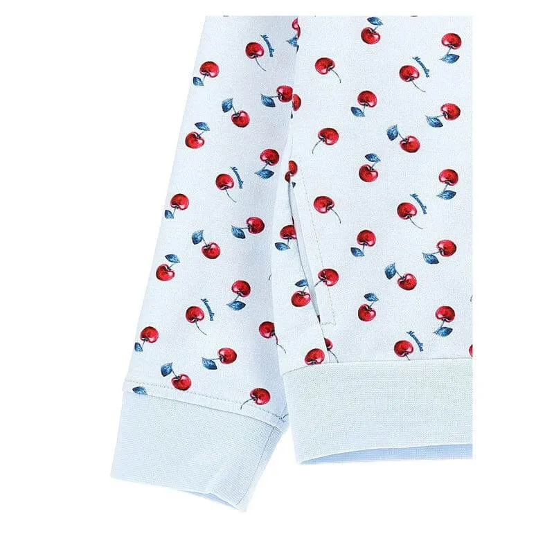 Girls Blue Cherry Zip Up