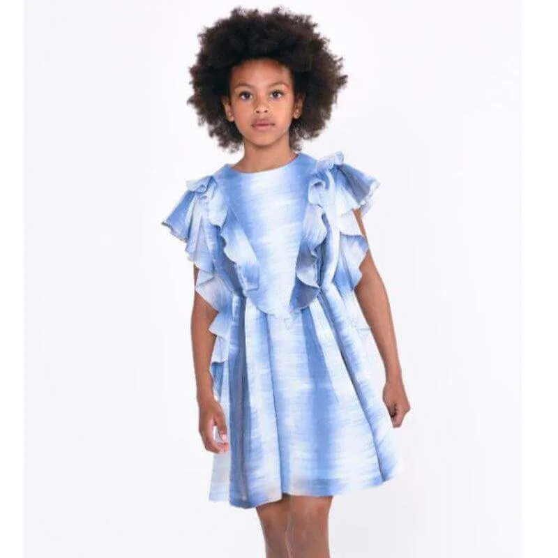 Girls Blue Cotton Dress