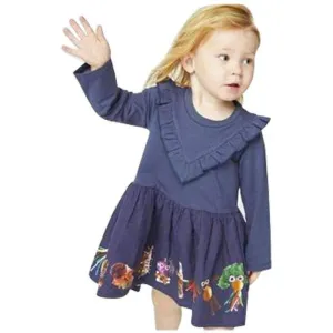 Girls Blue 'Doppie' Jersey Dress
