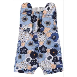 Girls Blue Floral Romper
