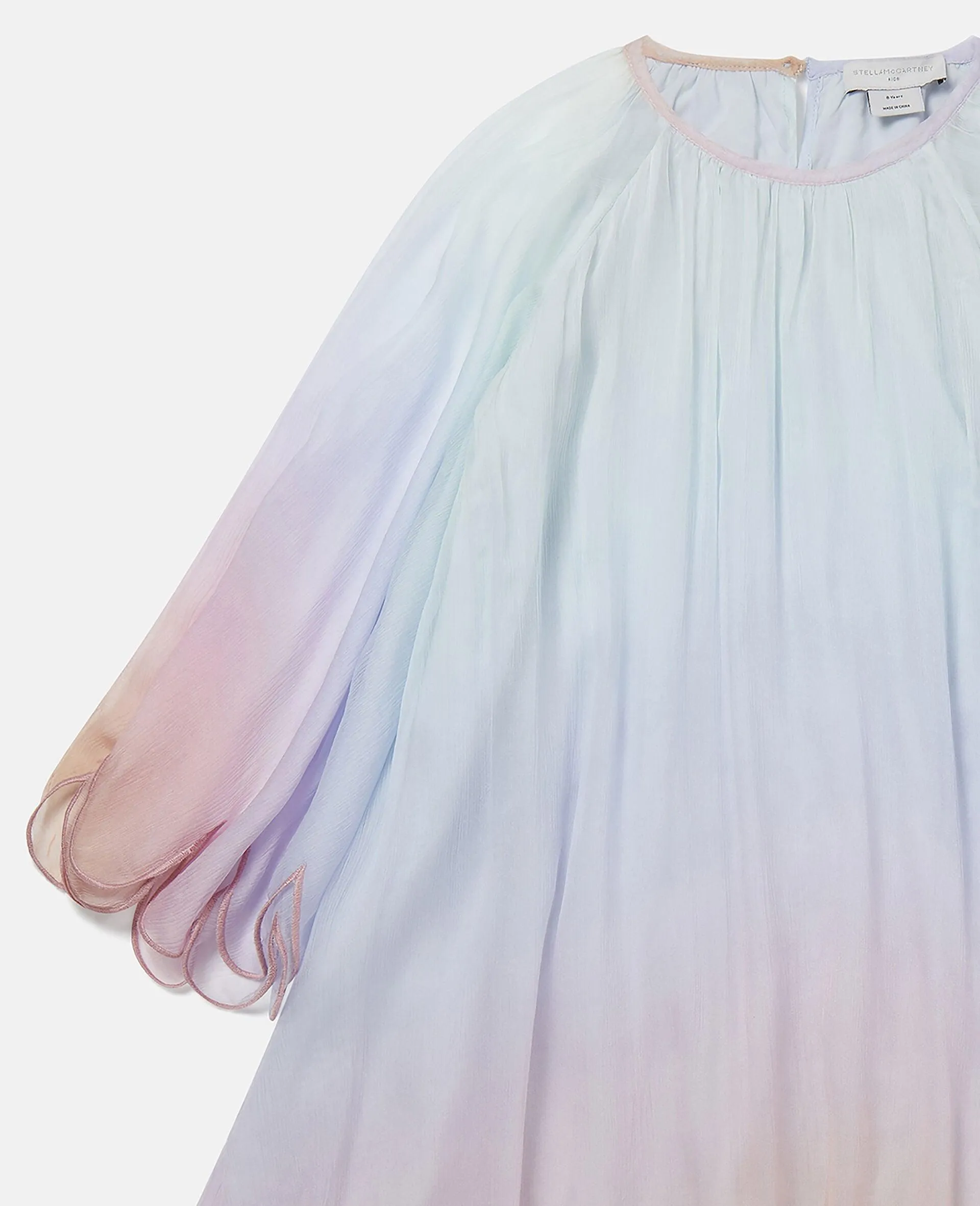 Girls Blue Georgette Silk Dress