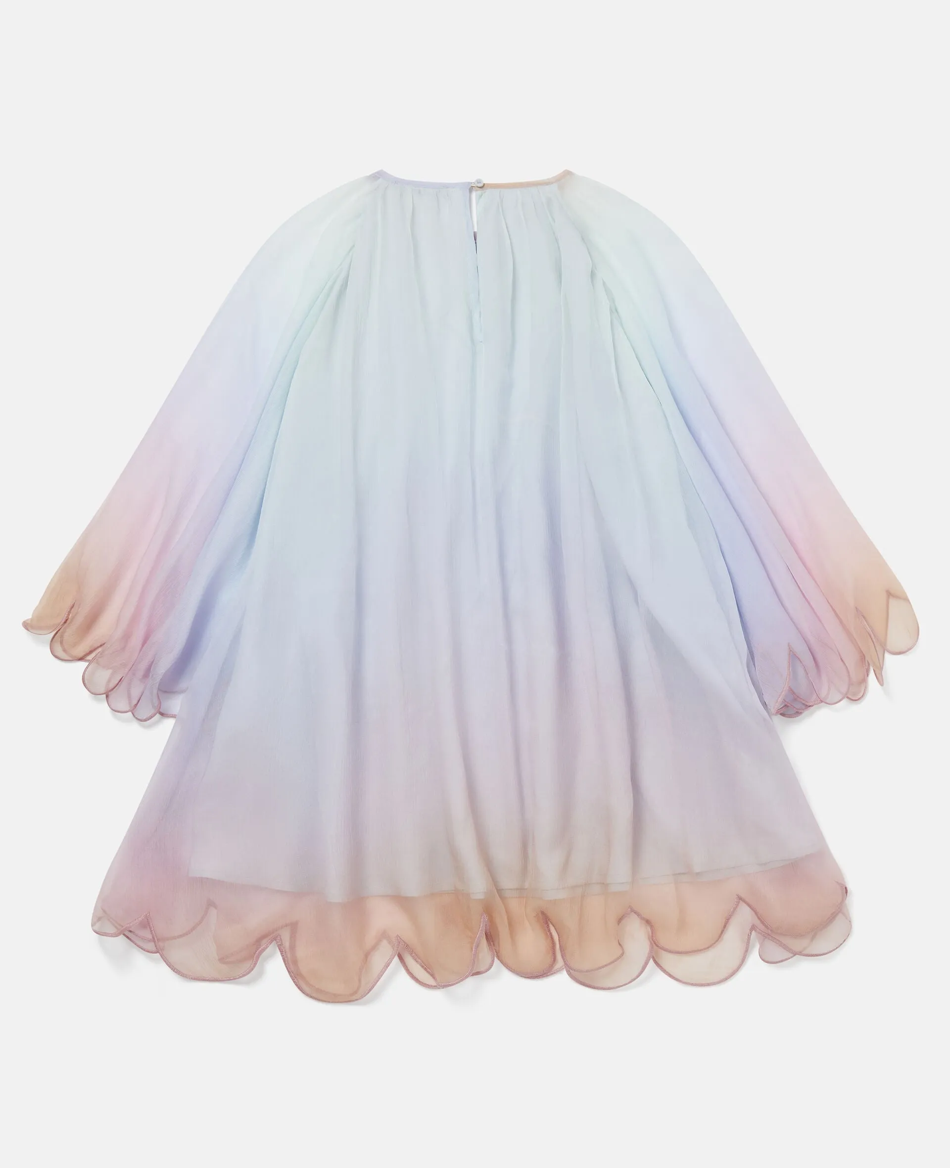 Girls Blue Georgette Silk Dress