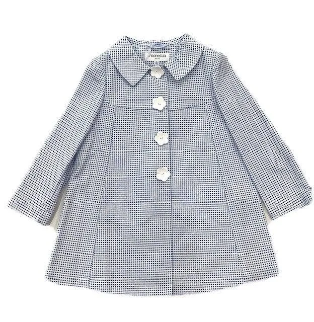 Girls Blue Gingham Jacket