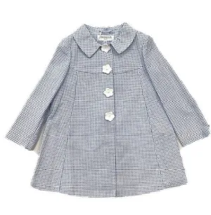 Girls Blue Gingham Jacket