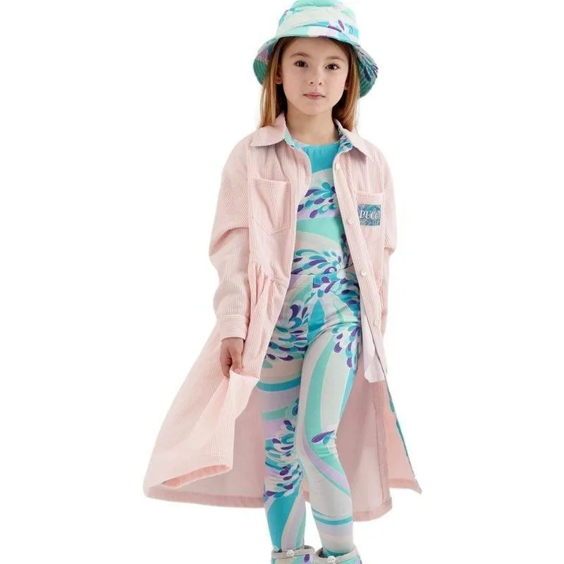Girls Blue Lilly Leggings