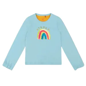Girls Blue Rainbow Tate T-Shirt