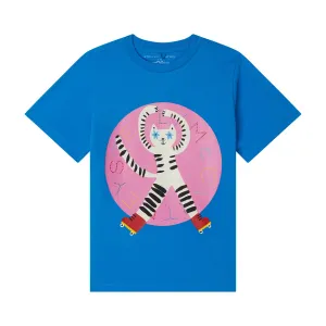 Girls Blue Skate T-Shirt