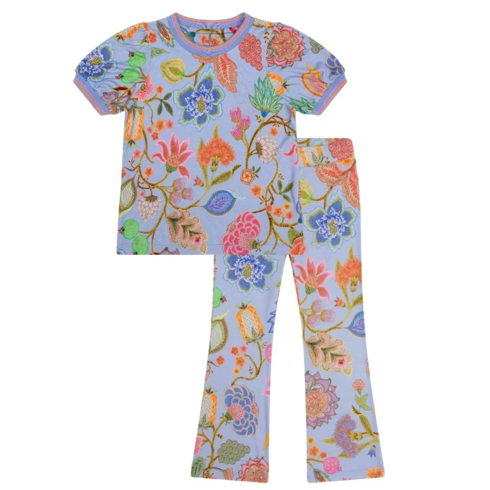 Girls Blue Tijerry Legging Set