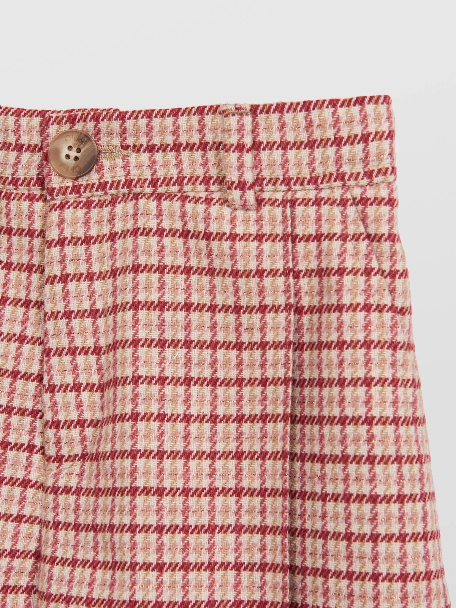 Girls Blush Check Shorts