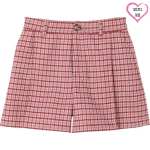 Girls Blush Check Shorts