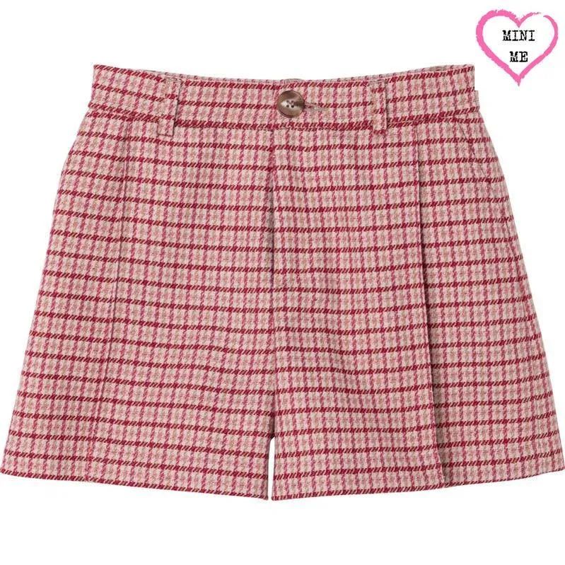 Girls Blush Check Shorts