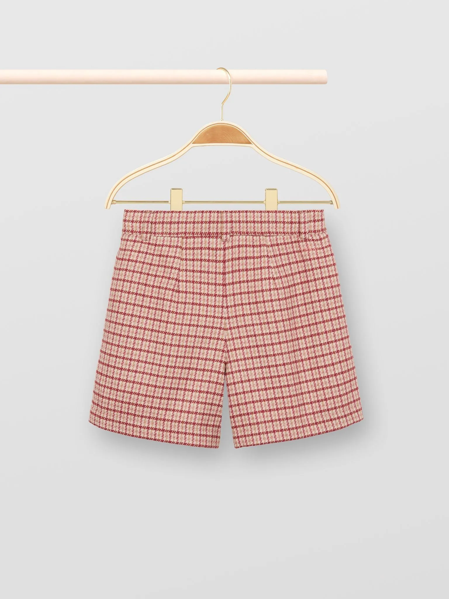 Girls Blush Check Shorts