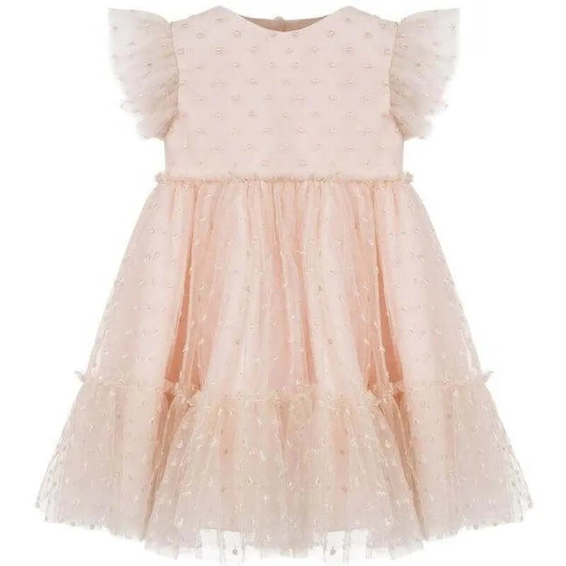 Girls Blush Tulle Dress