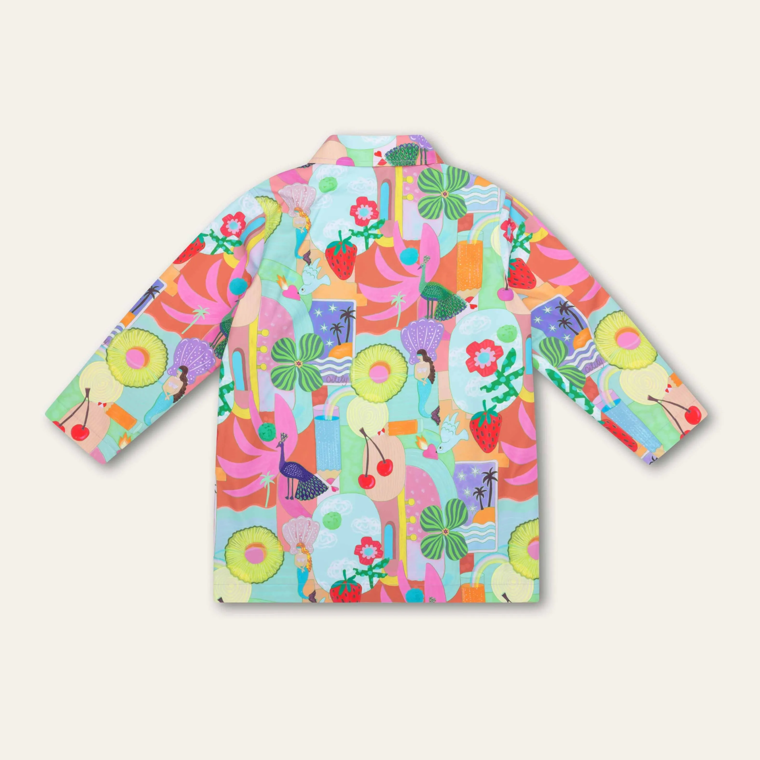 Girls Colourful Cherries Coat