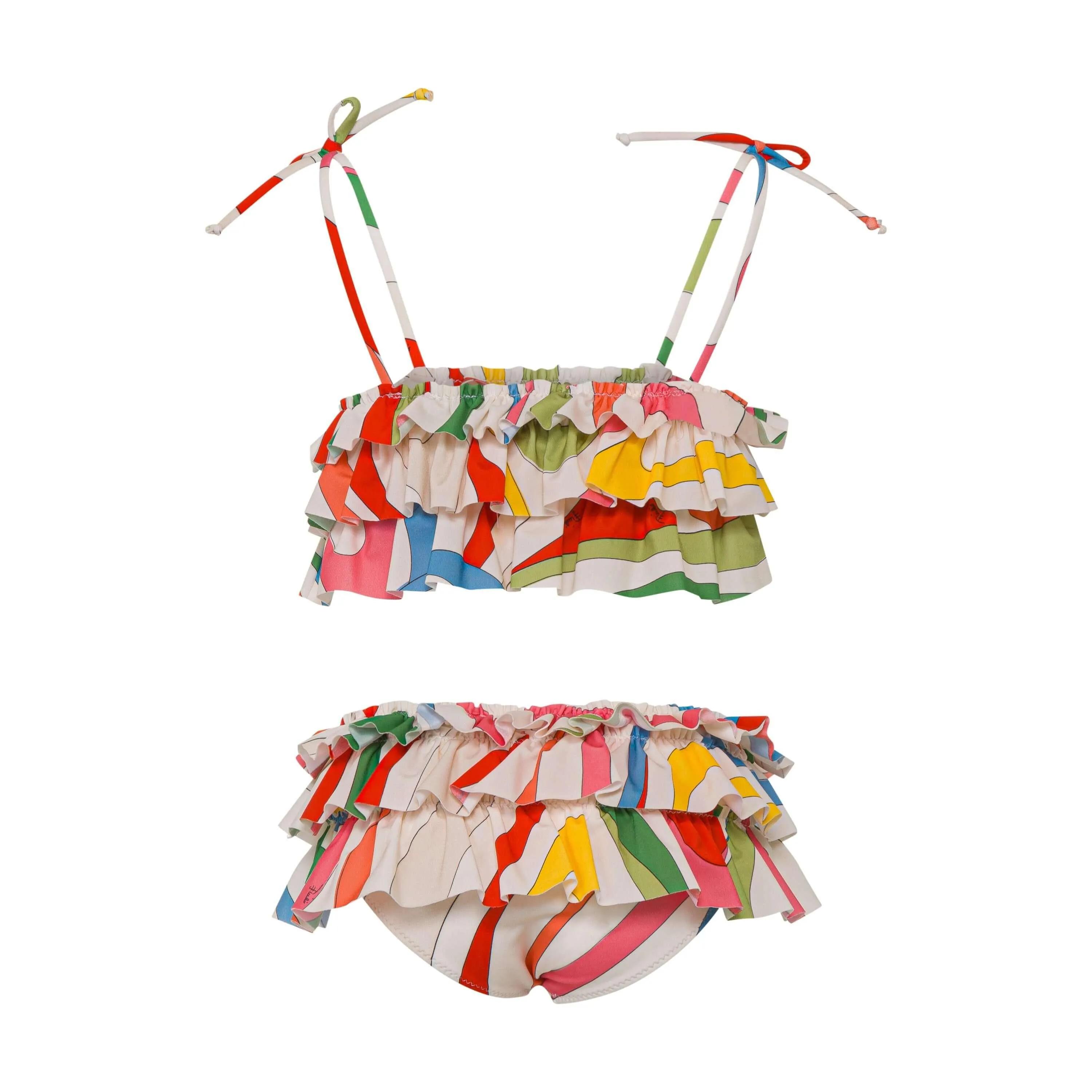Girls Colourful Frill Bikini