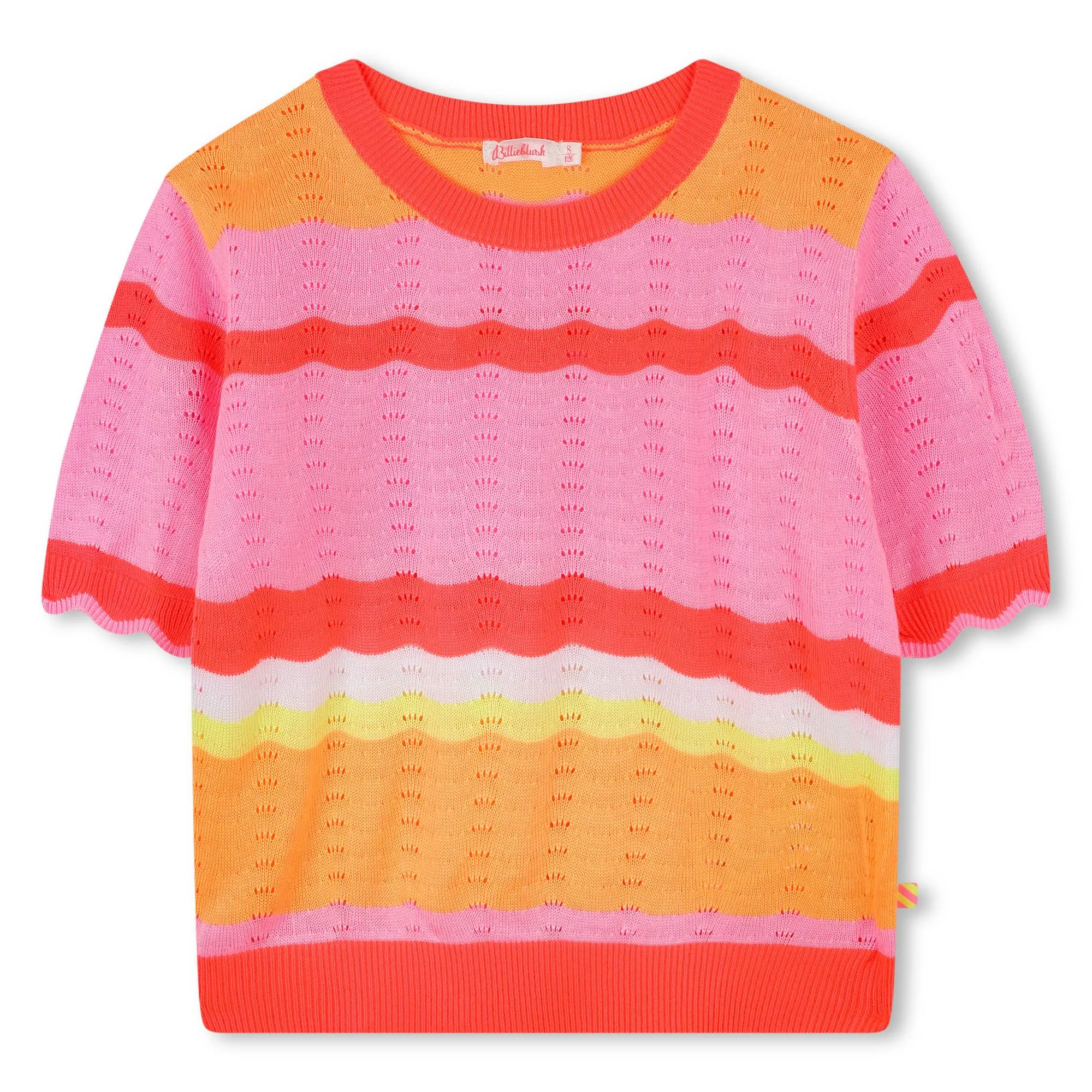 Girls Coral Stripe Knitted Set