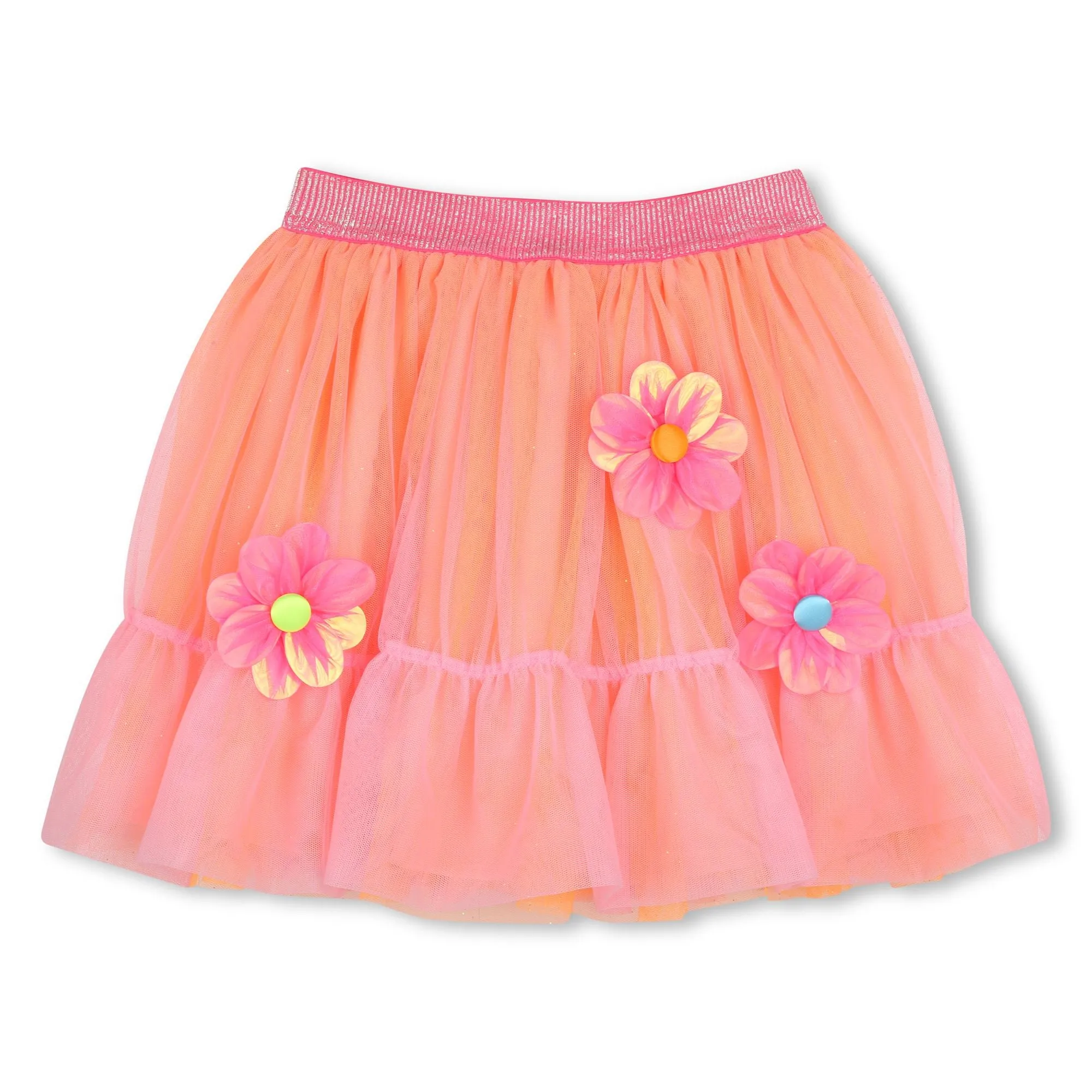 Girls Coral Tulle Skirt