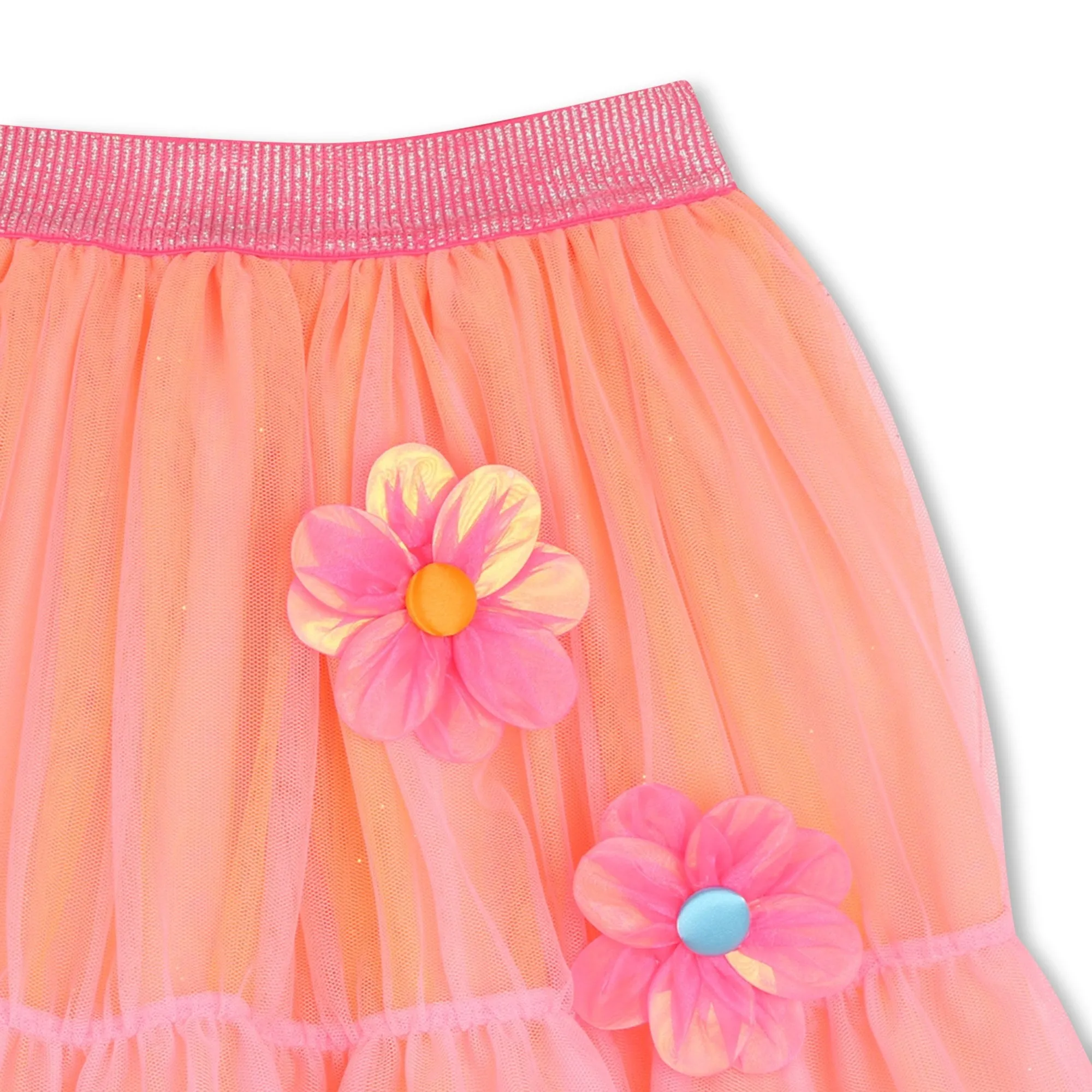 Girls Coral Tulle Skirt