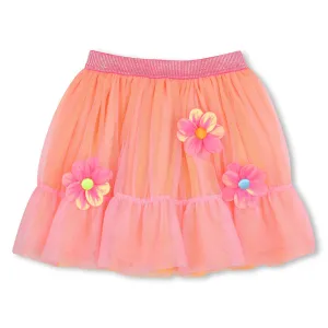 Girls Coral Tulle Skirt
