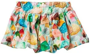 Girls Corded Green Skirt