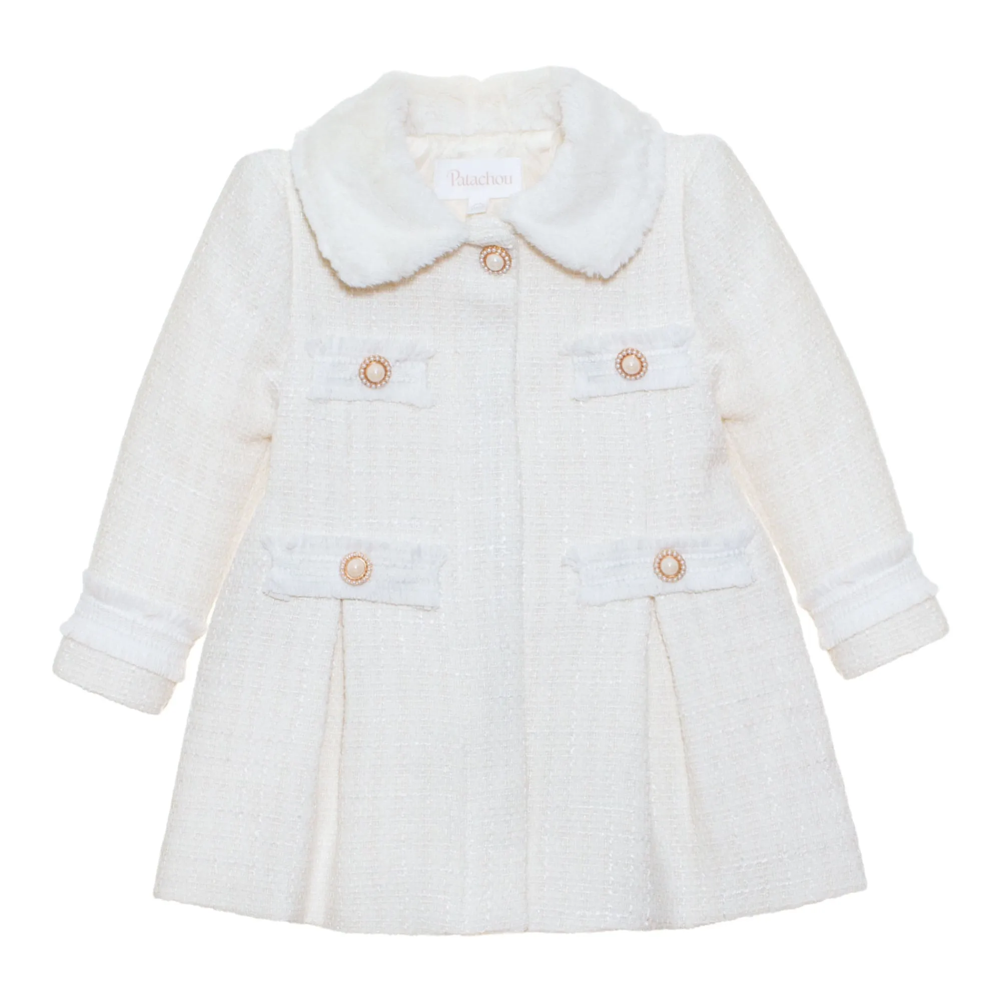 Girls Cream Coat