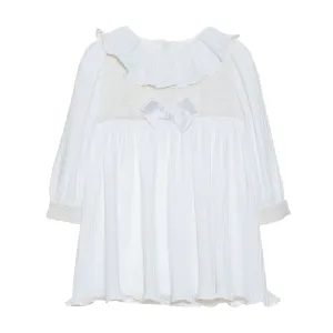 Girls Cream Frill Dress