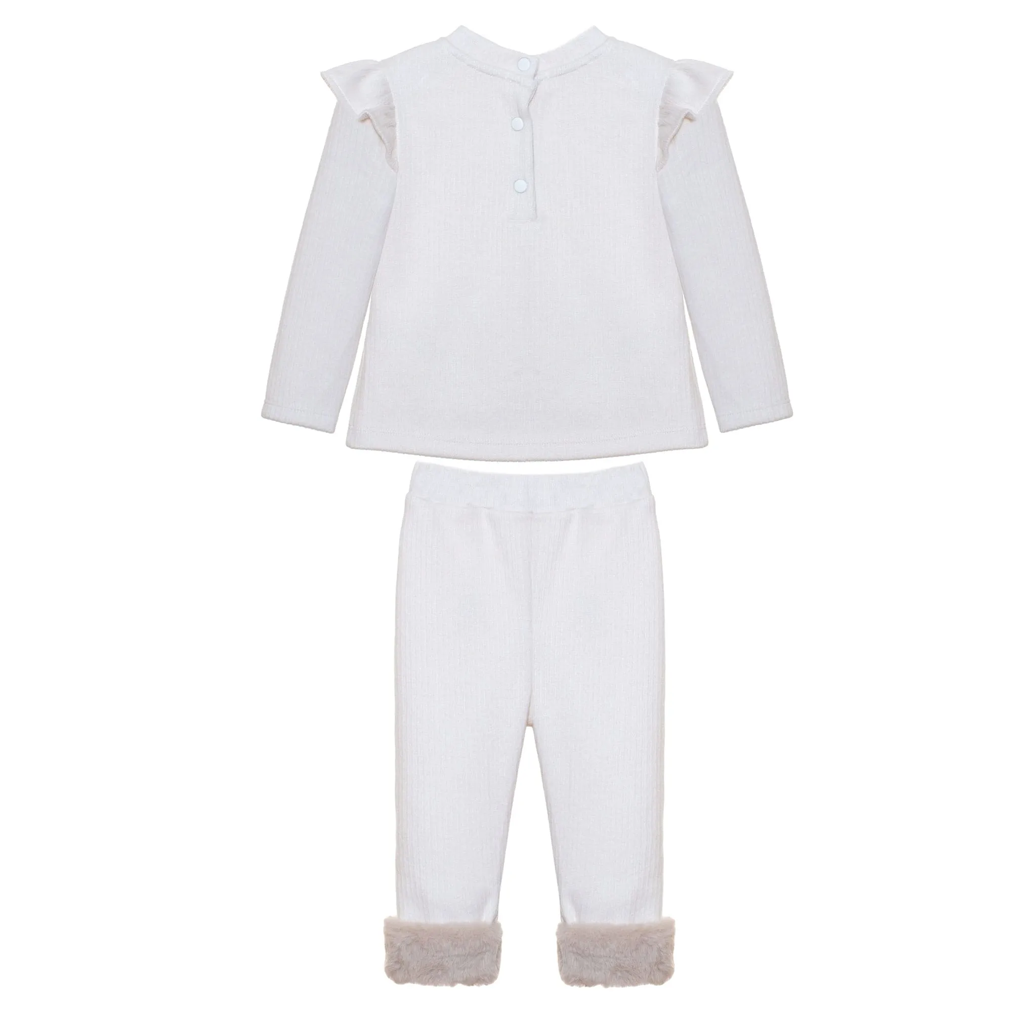 Girls Cream Legging Set