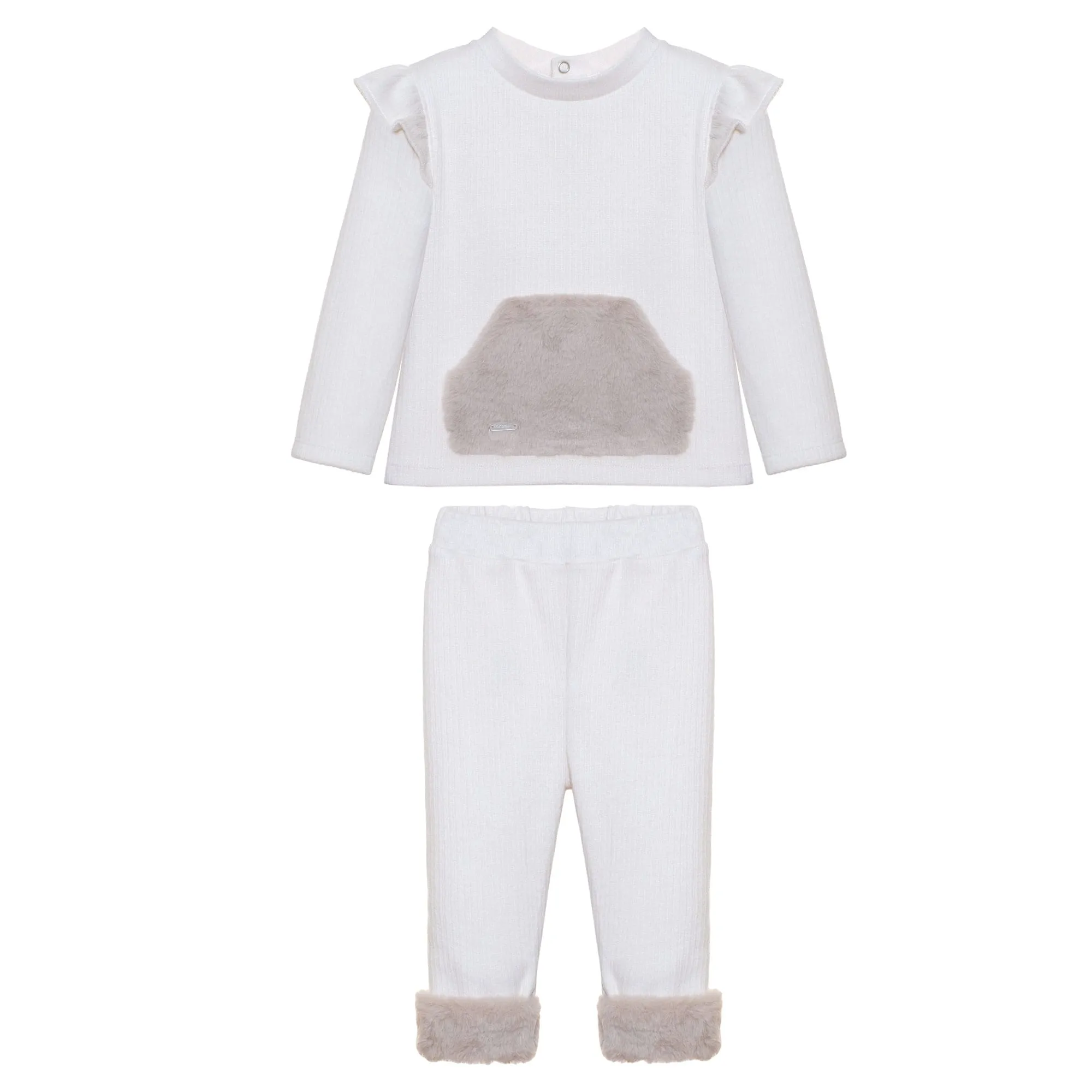 Girls Cream Legging Set