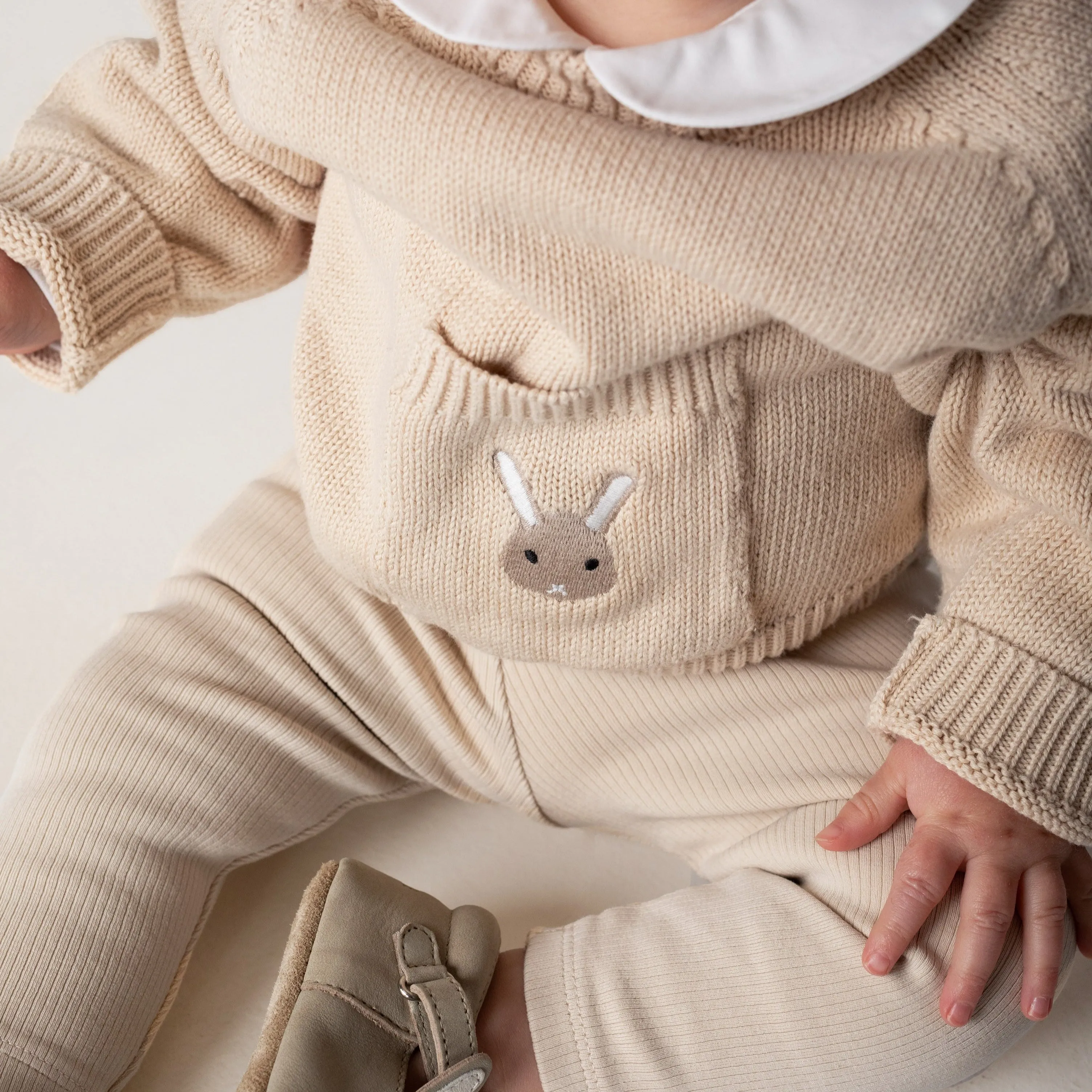Girls Cream Leggings