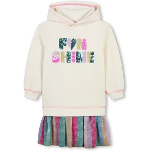 Girls Cream Pleated Dress