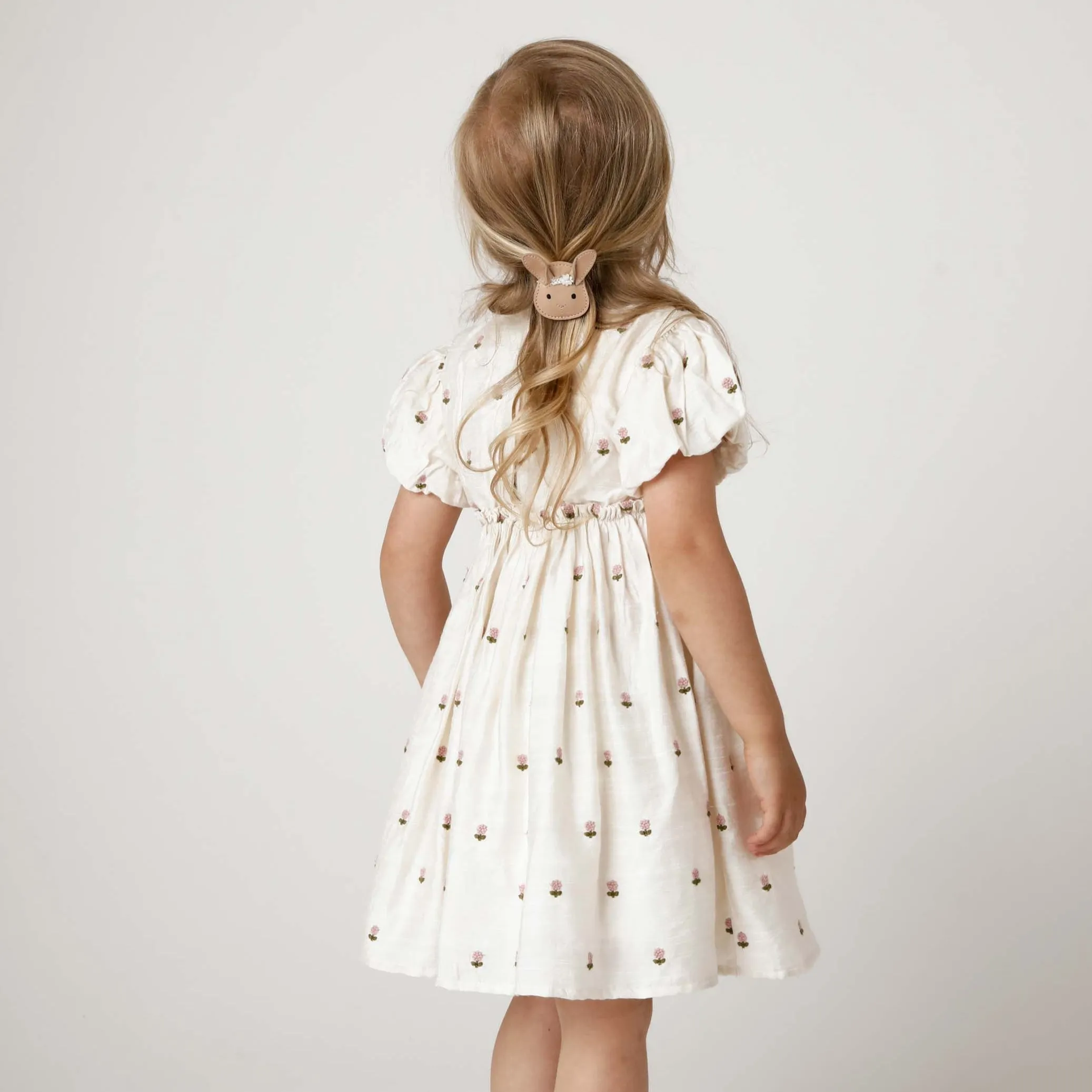 Girls Cream Rose Dress