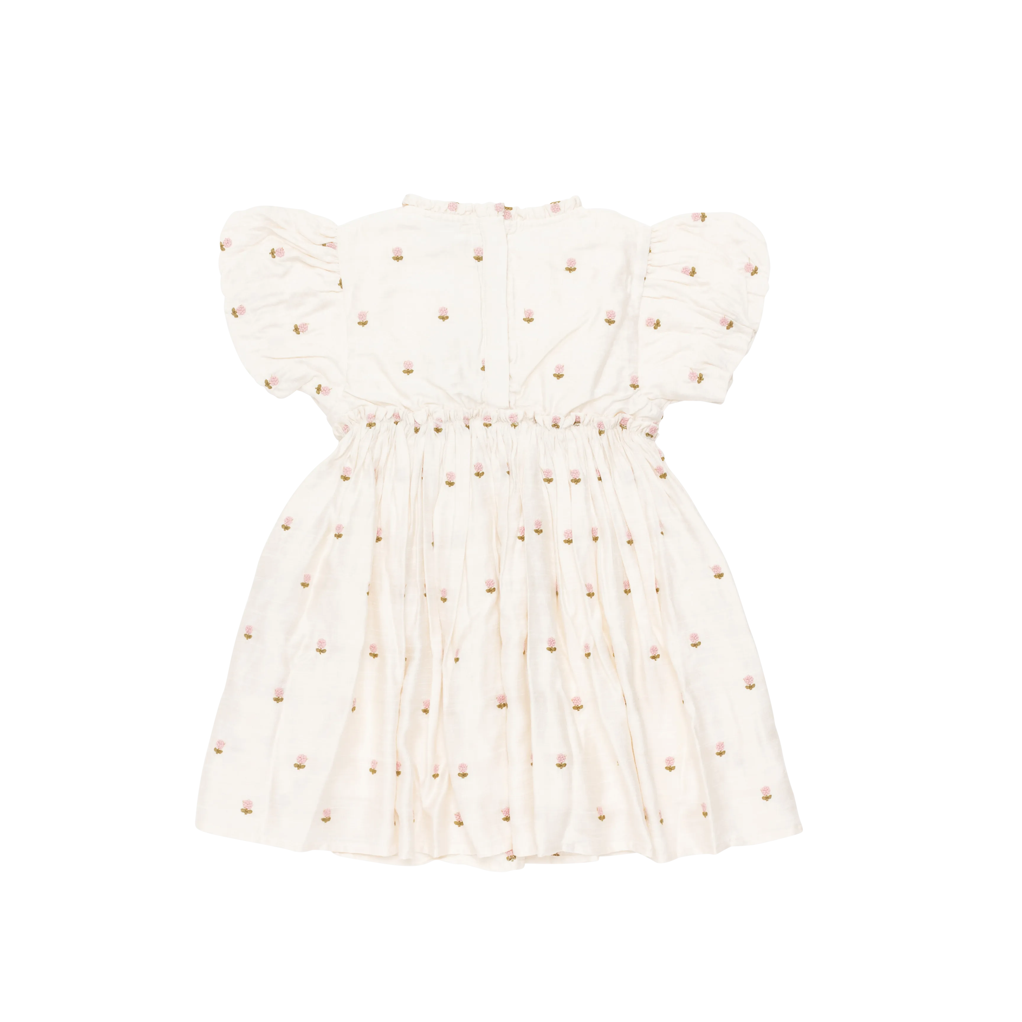 Girls Cream Rose Dress